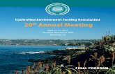 Controlled Environment Testing Association 20th … final_program.pdf · Controlled Environment Testing Association . 20. th. Annual Meeting. April 13-17, 2012 . San Diego Marriott