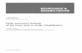 Cyclic movement training of the lower limb in stroke ... · Cyclic movement training of the lower limb in stroke rehabilitation ... of the lower limb in stroke rehabilitation A. Kamps,