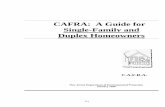 CAFRA: A Guide for Single-Family and Duplex Homeowners · CAFRA: A Guide for Single-Family and Duplex Homeowners ... single family house or duplex that meets both of the following
