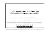 The Athlete’ Guide to Sports Supplements - Exercise ETCexerciseetc.com/file/the-athletes-guide-to-sports-supplements.pdf · The Athlete’ Guide to Sports Supplements ... suppliers