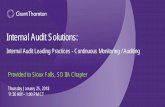 Internal Audit Solutions - chapters.theiia.org adhering to ethical and compliance standards ... IIA Standard 2130 ... • Develop a Continuous Monitoring checklist; ...