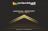ANNUAL REPORT 2016-2017 | 1 - orientbell.com · IndusInd Bank IDBI Bank ICICI Bank IDFC Bank Tata Capital Financial Services Limited SHARE TRANSFER AGENT ... The financial year 2016-17