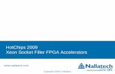 HotChips 2009 Xeon Socket Filler FPGA Accelerators€¦ · Common function library over FSB, QPI , ... VHDL IP cores Reference designs ... Nallatech. 10 FSB-Expansion Module