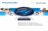 Panasonic Business Phone KX-NS1000 Network … · The NS1000 Network Communications Server by Panasonic is designed to deliver these solutions, ... Please refer to our terminal brochure