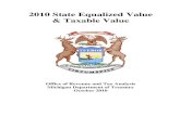 2010 State Equalized Value and Taxable Value - michigan.gov€¦ · 2 Introduction Michigan property values declined significantly in 2010. The two main measures of property value,