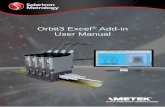 Orbit3 Excel Add-in User Manual - solartronmetrology.com · The Configuration Settings are saved with the workbook. Ensure you save the workbook to preserve your current setup.
