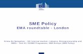 SME Policy - European Medicines Agency€¦ · SME Policy EMA roundtable - London ... Skills development (2015) ... Thematic studies: -subcontracting -labour market .