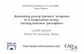 Assessing young learners’ progress in a longitudinal ... · Assessing young learners’ progress in a longitudinal study: valuing learners’ perception Lucilla Lopriore Roma Tre