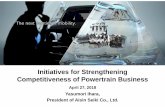 Initiatives for Strengthening Competitiveness ... - … automatic transmissions 6-speed automatic transmissions Capacity 400,000 units per year 400,000 units per year Location ...