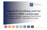Social Prescribing and the current NHS Landscape · Social Prescribing and the current NHS Landscape ... RCGP & HSL Priorities ... • Extending GP Training
