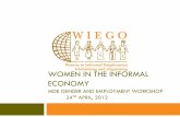 WOMEN IN THE INFORMAL ECONOMY - ebrd.com · Clerical Work: typing, data processing, telemarketing, bookkeeping, accounting, call centre telephonists ... Size and significance of home-based