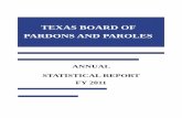 TEXAS BOARD OF PARDONS AND PAROLES 2011... · 2016-09-21 · Texas Board of Pardons and Paroles 3 . ... in each board office once or twice a week or are sent ... Release to parole