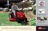 Wheel Horse 400XT Series Garden Tractors - Knight's Incknightsinc.com/490-7195_400_lo.pdf · Toro® Wheel Horse® 400XT Series Garden Tractors 490-7195 ... Full-Pressure Lubrication