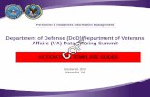 Department of Defense (DoD)/Department of Veterans … · Department of Defense (DoD)/Department of Veterans Affairs (VA) Data Sharing Summit October 30, 2012 ... 12:15-1:15 IDES