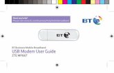 BT Business Mobile Broadband USB Modem User Guidebtbusiness.custhelp.com/euf/assets/pdf/ZTE_MF667.pdf · BT Business Mobile Broadband USB Modem User Guide ... History Click to check