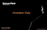 Investor presentation Q3 2009 - lancashire Corporate … · Investor Presentation 8th September 2016 ... GPW $393m RoE 9.3% GPW $70m RoE 0.8% ... a good strategic fit