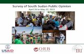 Survey of South Sudan Public Opinion - Homepage | IRI July 19 Survey of... · Survey of South Sudan Public Opinion ... Classical Arabic, Dinka, English, Juba Arabic and Nuer ... which