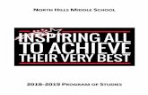 NORTH HILLS MIDDLE SCHOOL - North Hills School … NH Middle School Program of...Middle School Program of Studies 2 7th Grade Team Approach ... with each region of the world. ... two