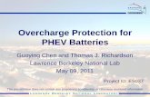 Overcharge Protection for PHEV Batteries excursions for short or long periods- ... that may be suitable for overcharge protection for PHEV batteries. Optimize their morphology for