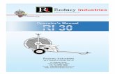 Rodney Industries RI-30 Operator’s Manual - Langsford … 30 Manual.pdf · Rodney Industries RI-30 Operator’s Manual INTRODUCTION Spraying is carried out in lanes which are 2