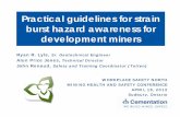 Practical guidelines for strain burst hazard awareness for ... · Practical guidelines for strain burst hazard awareness for development miners ... not have the site-specific technical