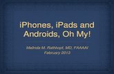 iPhones, iPads and Androids, Oh My! Medical Apps* Medscape Evernote Lab Values + PubMed Mobile Speed