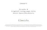 Grade 4 Item Specifications - English Language Arts (ELA)languageartsreading.dadeschools.net/pdf/LAFS/FSA ELA Elementary... · DRAFT . Grade 4 . English Language Arts . Item Specifications
