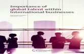 Importance of global talent within international businesses · while English is becoming the lingua-franca worldwide, the local languages and cultural ... Conversis: Importance of
