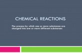 CHEMICAL REACTIONS - Miss Clark's Websitemissclarkswebsite.weebly.com/uploads/5/0/3/8/5038779/ppt_chemical... · Reactions are represented by a chemical equation ... If two elements