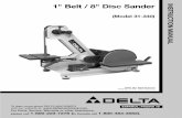 1 Belt / 8 Disc Sander - Best woodworking tools - Mike's … by Delta may result in the risk of injuries. 28 SHOULD any part of your sander be missing, dam aged, or fail in any way,