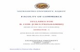 FACULTY OF COMMERCE - Saurashtra University OF COMMERCE ... 2 3 English 2 Core Principles of Micro Economics ... Banking & Finance - 1 3 Banking & Finance- 2 3 Commerce, Economics