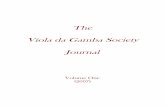 The Viola da Gamba Society Journal - VdGSvdgs.org.uk/journal/Vol-01.pdfiv Editorial Welcome to the first issue of The Viola da Gamba Society Journal, the on-line replacement for Chelys,