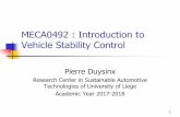 MECA0492 : Introduction to Vehicle Stability Control · UNNDERSTANDING THE ESP Electronic Stability Program DESCRIPTION OF THE ESP SYSTEM AND ITS WORKING PRINCIPLES SIMPLE MODEL:
