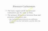 Pressure Carburetors - San Diego Miramar Collegefaculty.sdmiramar.edu/wnorth/249/249six.pdfPressure Carburetors • As fuel flows across the metering jet, C chamber will unbalance