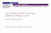 Our Transportation Center: Making Things Count · through a mix of engaged application ... Outreach, Events, Public Policy ... Managing’Partner, ...