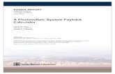A Photovoltaic System Payback Calculator - sandia.govprod.sandia.gov/techlib/access-control.cgi/2016/165624.pdf · A Photovoltaic System Payback Calculator Daniel M. Riley ... It