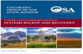 GOVERNOR’S OFFICE OF INFORMATION TECHNOLOGY SYSTEMS BACKUP ... · GOVERNOR’S OFFICE OF INFORMATION TECHNOLOGY SYSTEMS BACKUP AND RECOVERY ... the backup and recovery process es