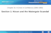 Section 1: Nixon and the Watergate Scandal - LiL-US … · 2014-02-07 · Section 1 Nixon and the Watergate Scandal Chapter 31: A Crisis in Confidence (1960-1980) Section 1: Nixon