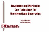 Developing and Marketing Gas Technology for Unconventional Reservoirs · 2012-11-20 · Developing and Marketing Gas Technology for Unconventional Reservoirs by ... technologies •