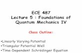 ECE 487 Lecture 3 : Foundations of Quantum Mechanics IItransport.ece.illinois.edu/ECE487S11-Lectures/ECE487... · 2011-01-30 · M.J. Gilbert ECE 487 –Lecture 5 02/01/11 More interesting
