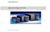 MICROMASTER - Siemens · ♦ Whenever measuring or testing has to be performed on live equipment, the ... (Earth Leakage Circuit-Breaker ... 6.3 MICROMASTER 420 fault codes ...