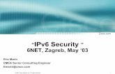 IPv6 Security - 6NET · Eric Marin © 2003, Cisco Systems, Inc. All rights reserved. 2 « But, we have IPsec for securing IPv6 !» Heard many times !