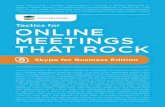 Tactics for ONLINE MEETINGS THAT ROCK - … · Tactics for ONLINE MEETINGS ... Value Beyond the Obvious Cape Flattery - Neah Bay, Washington. Tactics for Online Meetings that Rock