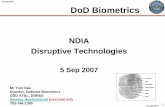 Unclassified DoD Biometrics - ndiastorage.blob.core ... · 12 unclassified unclassified dod abis clarksburg wv collection matching & storage intel exploitation placed on biometrics