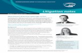 Litigation notes - AGS · Advertisement of personal injury legal services ... the trend to excessive litigation which is evident in parts of our ... Litigation notes 29 November 2005