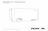 Solaris Air Compressor - Peak Scientific · Solaris Air Compressor User Manual Rev 3 PN UM-0015 28/10/16 Solaris Air Compressor User Manual