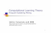 Computational Learning Theory saku$ sakurasaku$ urasaku$ u$ Implementation with an Array(3) Divide the suffix array into three recursively. sakurasaku$ 7 1 5 8 2 4 6 0 9 3 aku$ akurasaku