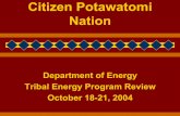 Citizen Potawatomi Nation - US Department of Energy · Citizen Potawatomi Nation General Council ... Conduct analysis and study feasibility of geo-thermal resources, ... or laundry