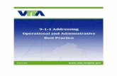 9-1-1 Addressing Operational and Administrative … Addressing: Operational and Administrative Best Practices 4 Purpose of this Document A Best Practice is a method or technique that