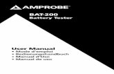 BAT-200 Battery Tester Product Manual - Amprobecontent.amprobe.com/manualsA/BAT-200_Battery-Tester_Manual.pdf1 Users manual If any of the items are damaged or missing, return the complete